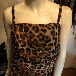 Express min leopard chiffon dress. Size 6